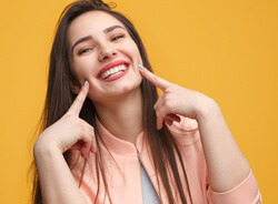lady shows off pretty smile
