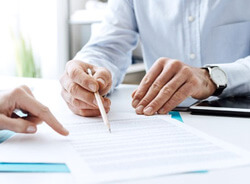 people go over paperwork