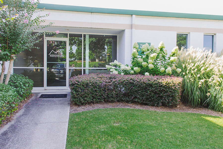 outside of office showing front door